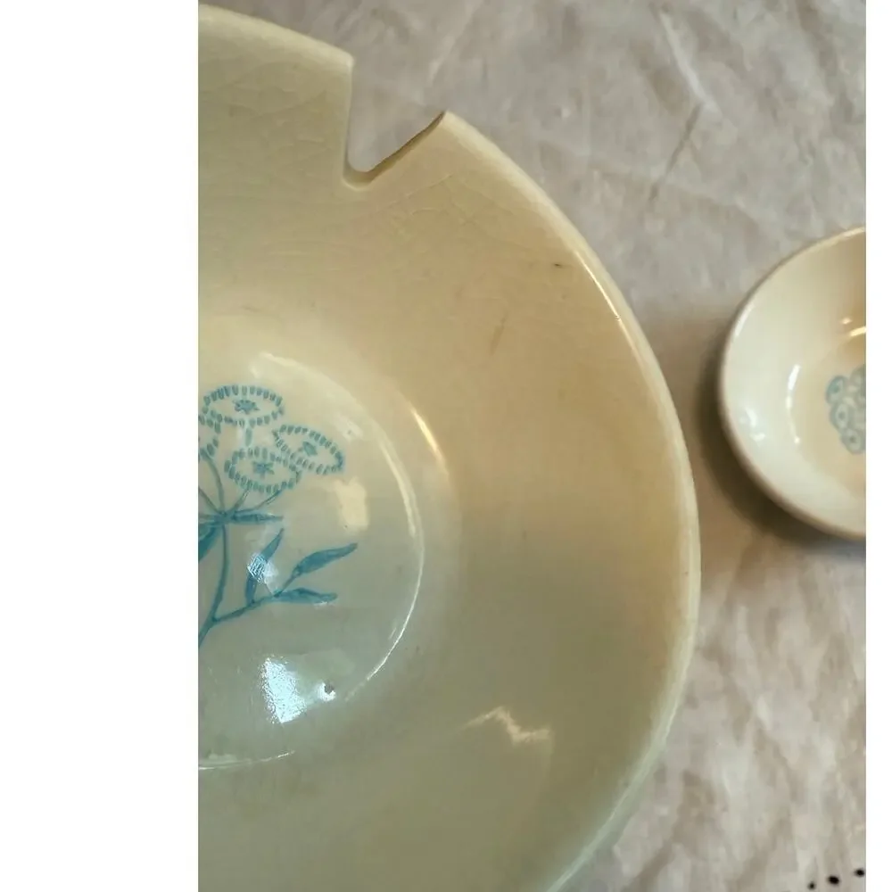 Royal USA Maytime Vintage Ceramic Sauce Bowl / Ashtray / Salt & Pepper Shaker